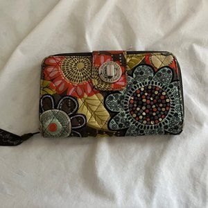 Vera Bradley Flower Shower Turnlock Wallet